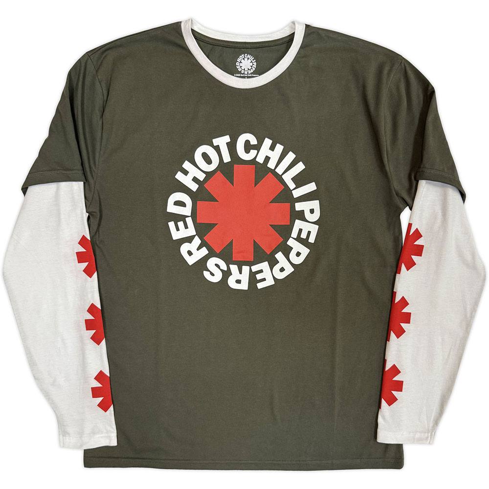 Red Hot Chili Peppers - Classic Asterisk Longsleeve shirt - Groen/Wit